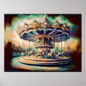 パステルスケッチアレードチャイルドメモリ回転木馬 ポスター (正面)