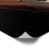 パステルスケッチアンティークタイプライターデスク ポスター (角)