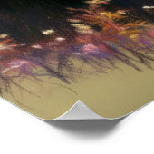 パステルスケッチオブグリズリーベアーイン自然 ポスター (角)