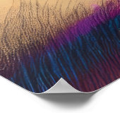 パステルスケッチカラフルグラスアートピース ポスター (角)