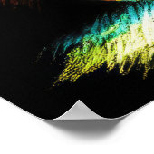 パステルスケッチカラフルグラスアート壷 ポスター (角)