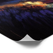 パステルスケッチカラフルナイトタイムランドスケープ ポスター (角)