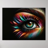 パステルスケッチクローズアップ女性眼野生化粧品 ポスター (正面)