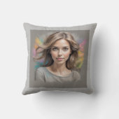 パステルスケッチグレー装飾用クッション クッション (裏面)