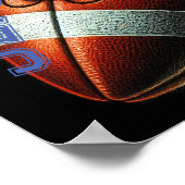 パステルスケッチサッカーパーソナライズ名 ポスター (角)