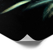 パステルスケッチティール（緑がかった色）ダックオンウォーター ポスター (角)