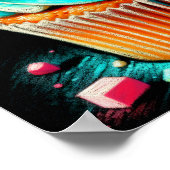 パステルスケッチトリカラーつや消しカップケーキ ポスター (角)