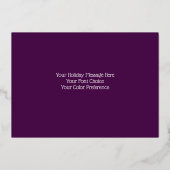 パステルスケッチパープルクリスマス天使 箔シーズンカード (裏面)