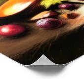 パステルスケッチフルーツスチルライフ ポスター (角)