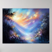 パステルスケッチヘブンリーランドスケープ ポスター (正面)