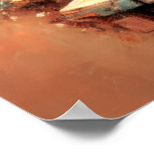 パステルスケッチヴィンテージスチルライフファームハウス ポスター (角)