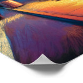 パステルスケッチヴィンテージロードダイナーアンドカー ポスター (角)