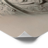 パステルスケッチ古代中国の石彫刻 ポスター (角)