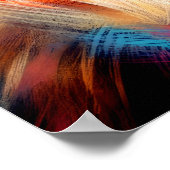 パステルスケッチ抽象芸術ラフスケッチリクライニングマン ポスター (角)