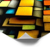 パステルスケッチ抽象芸術寸法垂直 ポスター (角)