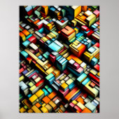 パステルスケッチ抽象芸術寸法垂直 ポスター (正面)