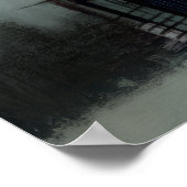 パステルスケッチ未来的シティ抽象芸術 ポスター (角)