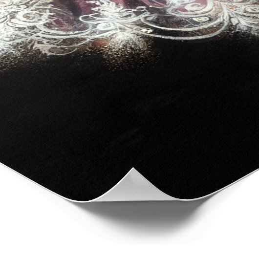 パステルスケッチ結婚ズドレスオンドレス型枠 ポスター (角)