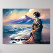 パステルスケッチ芸者海富士 ポスター (正面)