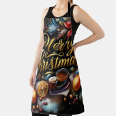 パステルスケッチ・オブ・ザ・クリスマスお洒落 エプロン (インサイチュ)