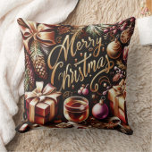 パステルスケッチ・オブ・ザ・クリスマスお洒落 クッション (ブランケット)