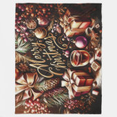 パステルスケッチ・オブ・ザ・クリスマスお洒落 フリースブランケット (正面)