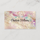 パステルスタイリッシュアルコールインクエレガントタイポグラフィ金ゴールド 名刺