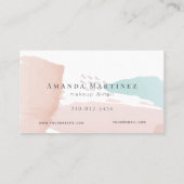 パステルスタイリッシュウォーターカラーサロンアポイントメントカード 名刺 (裏面)
