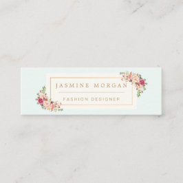 パステルスタイリッシュウォーターカラーフラワーズシガーリーック スキニー名刺