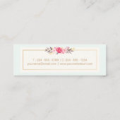 パステルスタイリッシュウォーターカラーフラワーズシガーリーック スキニー名刺 (裏面)