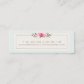 パステルスタイリッシュウォーターカラーフラワーズシガーリーック スキニー名刺 (裏面)