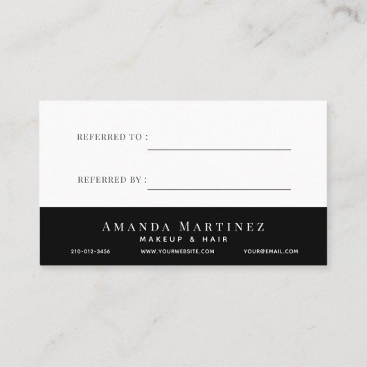 パステルスタイリッシュウォーターカラー&金ゴールドサロン紹介 名刺 (裏面)