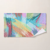 パステルスタイリッシュカラーズ抽象芸術アート バスタオルセット (ハンドタオル)