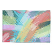 パステルスタイリッシュカラーズ抽象芸術アート 枕カバー (裏面)