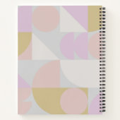 パステルスタイリッシュジオメトリックシェイプパーソナライズされたアイディア ノートブック (裏面)