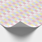パステルスタイリッシュジンガム市松模様にラッピング紙 ラッピングペーパー (角)