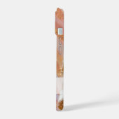 パステルスタイリッシュピンク、パープル、ブルーグリッター iPhone 15ケース (左側面)