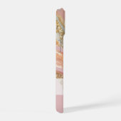 パステルスタイリッシュピンク、パープル、ブルーグリッター iPhone 15ケース (右側面)