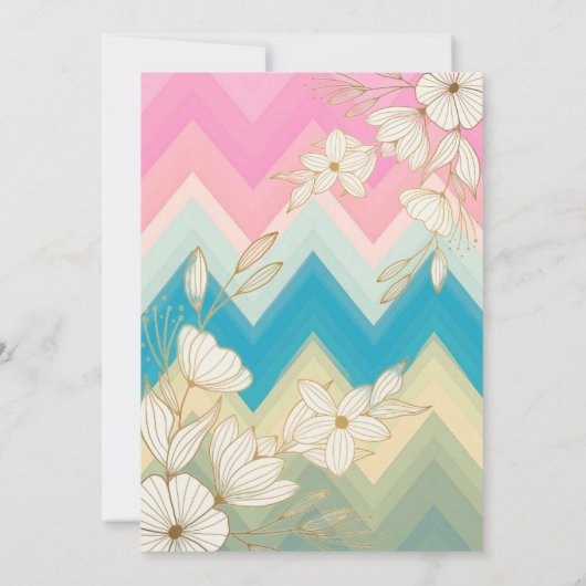 パステルスタイリッシュフローラスモールビジネスの評価 サンキューカード (裏面)