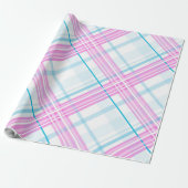 パステルスタイリッシュプレイドラッピング紙 ラッピングペーパー (アンロールド)