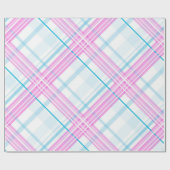 パステルスタイリッシュプレイドラッピング紙 ラッピングペーパー (フラット)