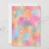 パステルスタイリッシュホログラフィックSweet sixteen誕生日 招待状 (裏面)