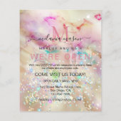 パステルスタイリッシュマルブルアルコールインクエレガントグリッター チラシ (裏面)