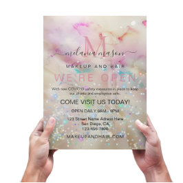 パステルスタイリッシュマルブルアルコールインクエレガントグリッター チラシ