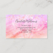 パステルスタイリッシュマルブルアルコールインクエレガントグリッター 名刺 (裏面)