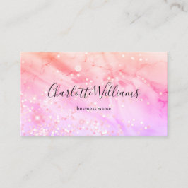 パステルスタイリッシュマルブルアルコールインクエレガントグリッター 名刺