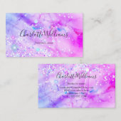 パステルスタイリッシュマルブルアルコールインクエレガントグリッター 名刺 (正面/裏面)