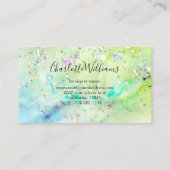 パステルスタイリッシュマルブルアルコールインクエレガントグリッター 名刺 (裏面)