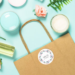 パステルスタイリッシュリーフィ美容師フローラありがとう ラウンドシール