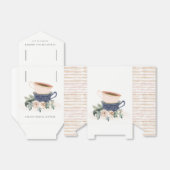 パステルスタックカップフローラブライダルシャワーティーパーティー フェイバーボックス (折り畳みなし)